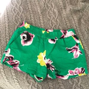 J.Crew floral linen shorts